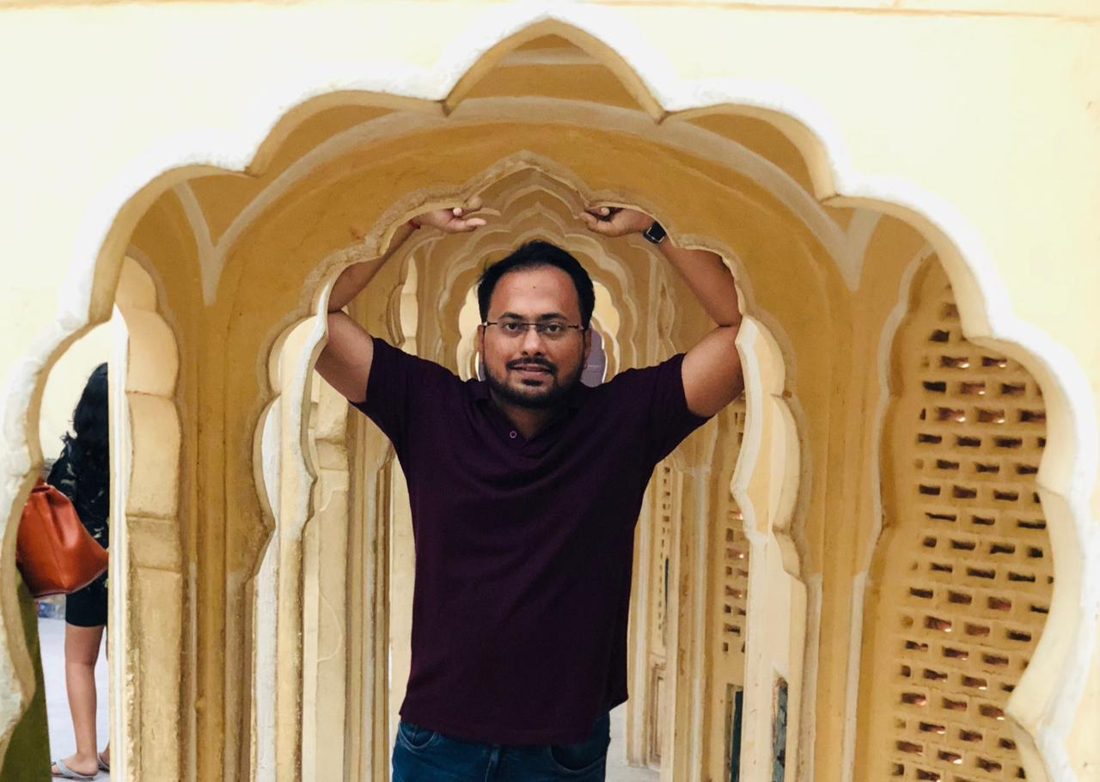 Arpit at a heritage monument